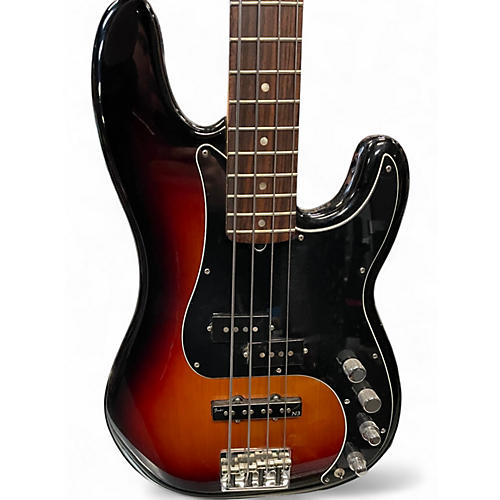 Used Fender American Deluxe Precision Bass 3 Tone Sunburst Electric Bass Guitar 3 Tone Sunburst