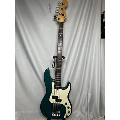 Used Fender American Deluxe Precision Bass TEAL GREEN TRANSPARENT Electric Bass Guitar