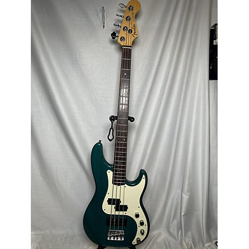 Used Fender American Deluxe Precision Bass TEAL GREEN TRANSPARENT Electric Bass Guitar TEAL GREEN TRANSPARENT