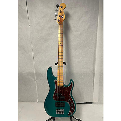 Used Fender American Deluxe Precision Bass Trans Teal Electric Bass Guitar