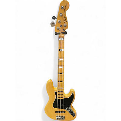 Used Fender American Deluxe Precision Bass V Natural Electric Bass Guitar