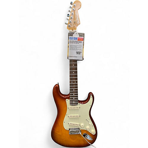 Used Fender American Deluxe Stratocaster 2 Tone Sunburst Solid Body Electric Guitar 2 Tone Sunburst