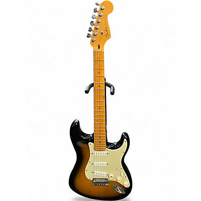 Used Fender American Deluxe Stratocaster 2 Tone Sunburst Solid Body Electric Guitar