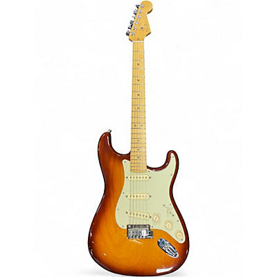 Used Fender American Deluxe Stratocaster 3 Color Sunburst Solid Body Electric Guitar