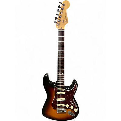 Used Fender American Deluxe Stratocaster 3 Tone Sunburst Solid Body Electric Guitar