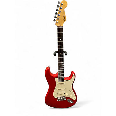 Used Fender American Deluxe Stratocaster Chrome Red Solid Body Electric Guitar
