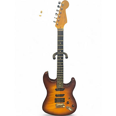 Used Fender American Deluxe Stratocaster FMT HSS Tobacco Sunburst Solid Body Electric Guitar