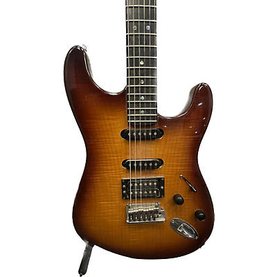 Fender Used Fender American Deluxe Stratocaster Fmt Hss Tobacco Sunburst Solid Body Electric Guitar