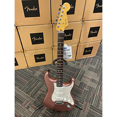 Used Fender American Deluxe Stratocaster HSS Burgundy Mist Solid Body Electric Guitar