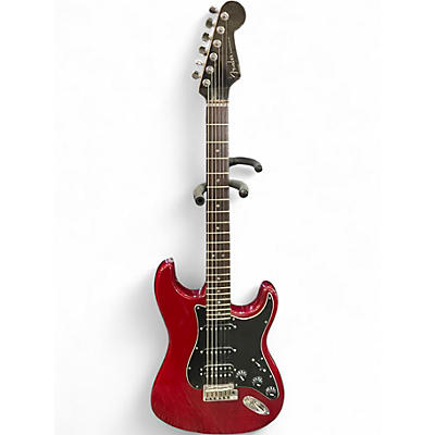 Used Fender American Deluxe Stratocaster HSS Candy Apple Red Solid Body Electric Guitar