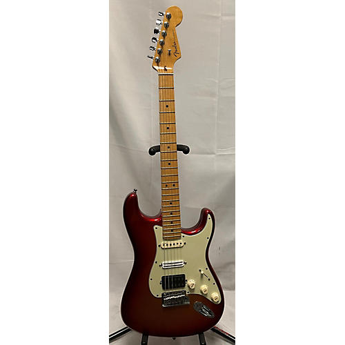 Used Fender American Deluxe Stratocaster HSS Sunset Metallic Solid Body Electric Guitar Sunset Metallic