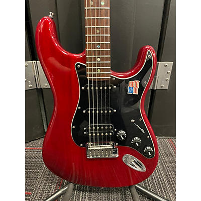 Used Fender American Deluxe Stratocaster HSS Trans Crimson Red Solid Body Electric Guitar