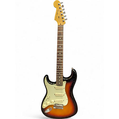 Used Fender American Deluxe Stratocaster Left Handed 3-Color Sunburst Electric Guitar 3-Color Sunburst