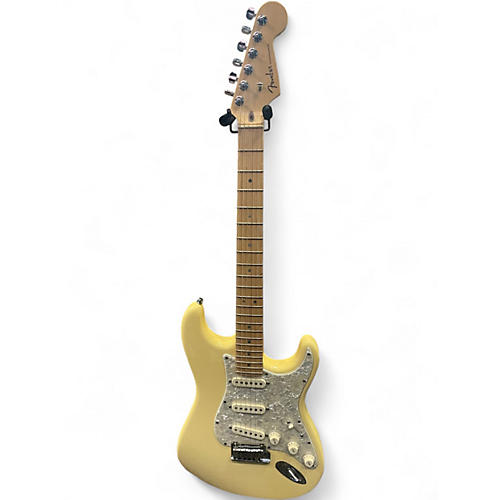 Used Fender American Deluxe Stratocaster Olympic White Solid Body Electric Guitar Olympic White