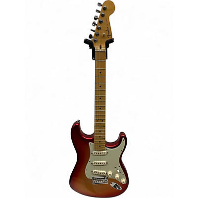 Used Fender American Deluxe Stratocaster SUNSET METALLIC Solid Body Electric Guitar