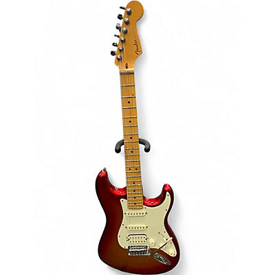 Used Fender American Deluxe Stratocaster Sunset Metallic Solid Body Electric Guitar