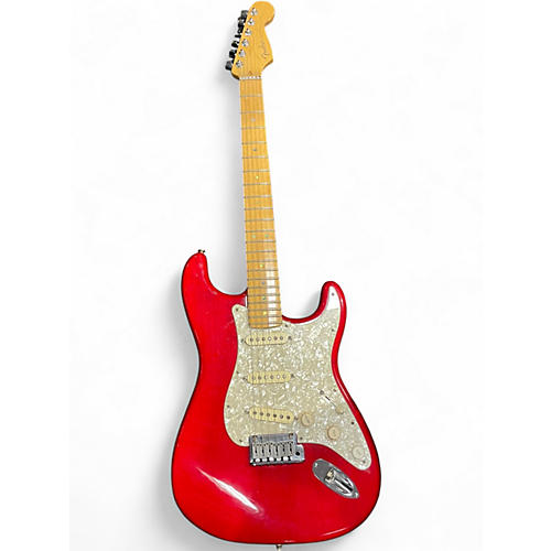 Used Fender American Deluxe Stratocaster Trans Red Solid Body Electric Guitar Trans Red