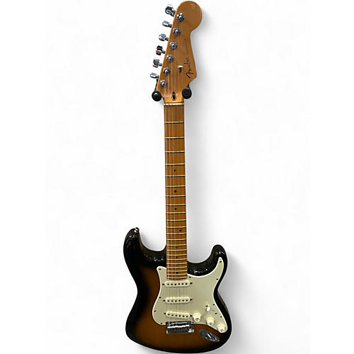 Used Fender American Deluxe Stratocaster V Neck SUNBURST Solid Body Electric Guitar SUNBURST