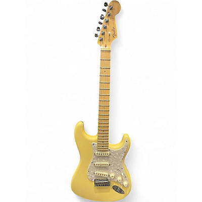 Used Fender American Deluxe Stratocaster Vintage White Solid Body Electric Guitar