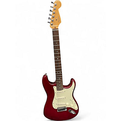 Used Fender American Deluxe Stratocaster red Solid Body Electric Guitar
