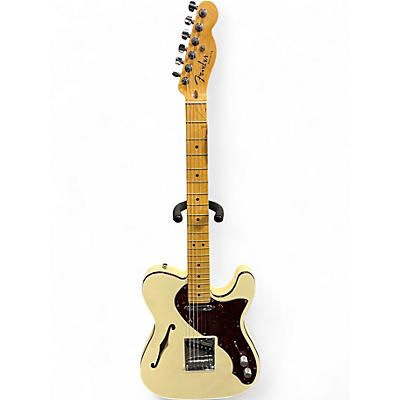 Used Fender American Deluxe Telecaster Thinline Olympic White Hollow Body Electric Guitar