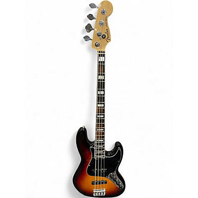 Used Fender American Elite Jazz Bass 3 Color Sunburst Electric Bass Guitar