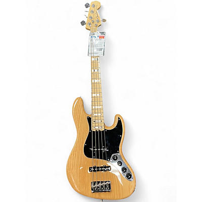 Used Fender American Elite Jazz Bass 5 String Natural Electric Bass Guitar