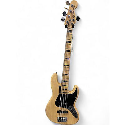 Used Fender American Elite Jazz Bass 5 String Natural Electric Bass Guitar