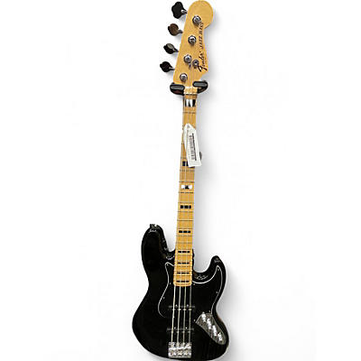 Used Fender American Elite Jazz Bass Black Electric Bass Guitar