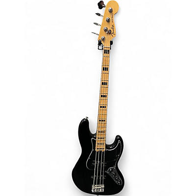 Used Fender American Elite Jazz Bass Black Electric Bass Guitar