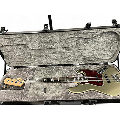 Used Fender American Elite Jazz Bass Jade Pearl Metallic Electric Bass Guitar