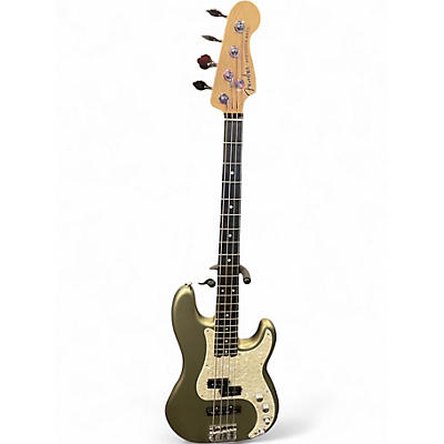 Used Fender American Elite Precision Bass Green Electric Bass Guitar