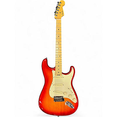 Used Fender American Elite Stratocaster 3 Color Sunburst Solid Body Electric Guitar