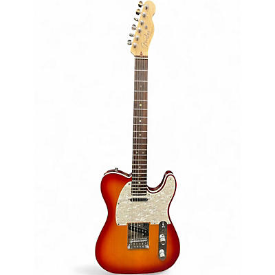 Used Fender American Elite Telecaster Cherry Sunburst Solid Body Electric Guitar