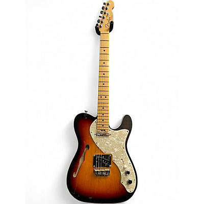 Used Fender American Elite Thinline Telecaster 3 Color Sunburst Hollow Body Electric Guitar