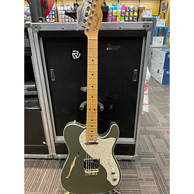 Fender Used Fender American Elite Thinline Telecaster Jade Pearl Metallic Hollow Body Electric Guitar