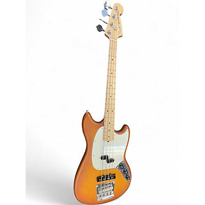Used Fender American Performer Mustang Bass 2 Tone Sunburst Electric Bass Guitar