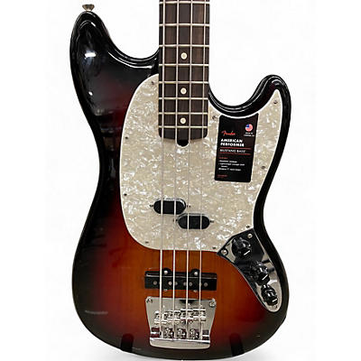 Used Fender American Performer Mustang Bass 3 Color Sunburst Electric Bass Guitar