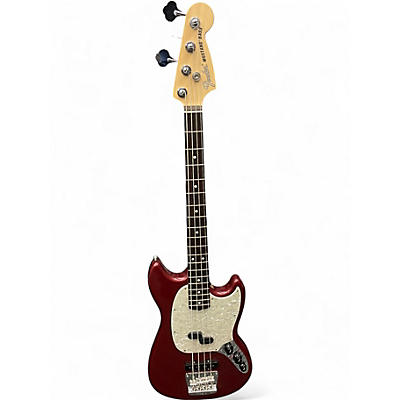 Used Fender American Performer Mustang Bass Aubergine Electric Bass Guitar