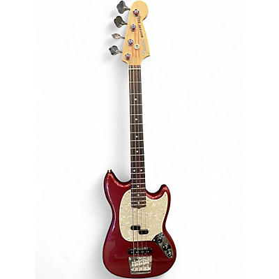 Used Fender American Performer Mustang Bass Aubergine Electric Bass Guitar