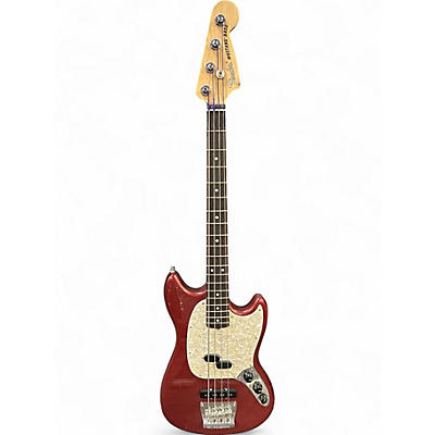 Used Fender American Performer Mustang Bass Rosewood Fingerboard  Aubergine Electric Bass Guitar