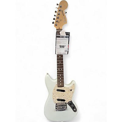 Used Fender American Performer Mustang Light blue Solid Body Electric Guitar