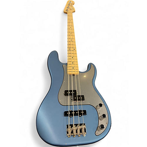 Used Fender American Performer Precision Bass Blue Electric Bass Guitar Blue