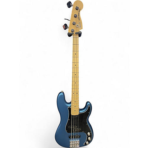 Used Fender American Performer Precision Bass Blue Electric Bass Guitar Blue