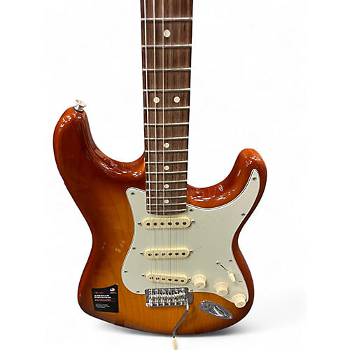 Used Fender American Performer Stratocaster SSS Honey Burst Solid Body Electric Guitar Honey Burst