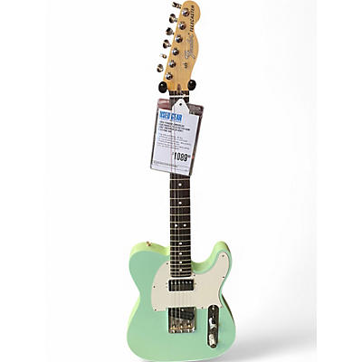 Used Fender American Performer Telecaster Hum Surf Green Solid Body Electric Guitar