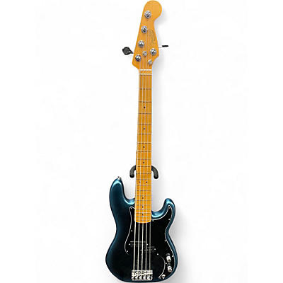 Used Fender American Professional Bass 5-String Blue Electric Bass Guitar