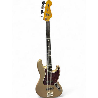 Used Fender American Professional Classic Jazz Bass Metallic Gold Electric Bass Guitar