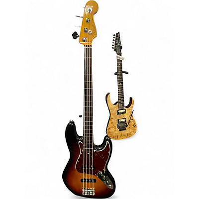 Used Fender American Professional II FRETLESS Jazz Bass 3 Color Sunburst Electric Bass Guitar