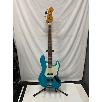 Fender Used Fender American Professional II Jazz Bass Miami Blue Electric Bass Guitar